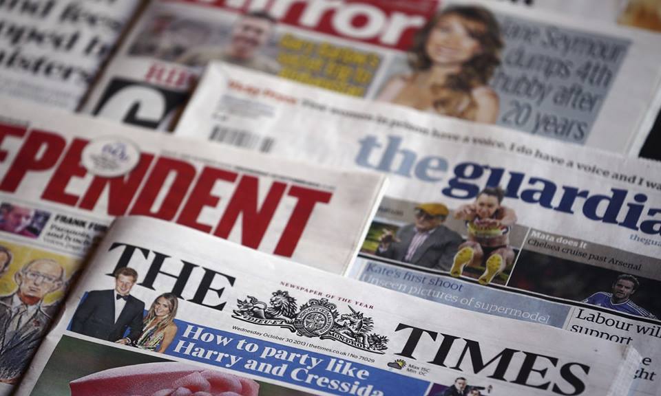 Тиражи британских газет, по большей части, уменьшаются